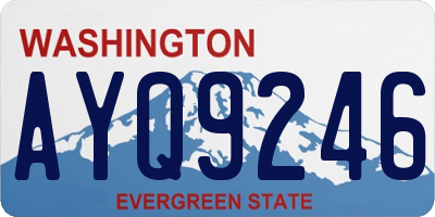 WA license plate AYQ9246