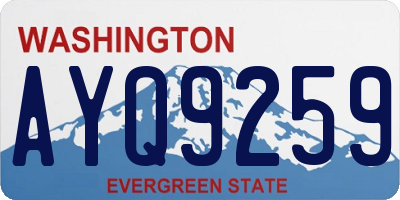 WA license plate AYQ9259