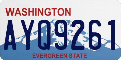 WA license plate AYQ9261