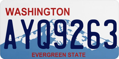 WA license plate AYQ9263