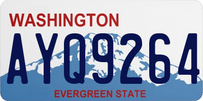 WA license plate AYQ9264