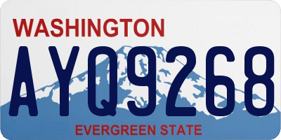 WA license plate AYQ9268