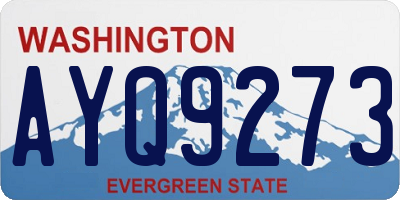 WA license plate AYQ9273