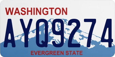 WA license plate AYQ9274
