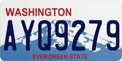 WA license plate AYQ9279