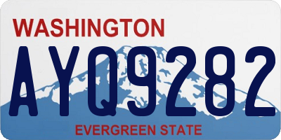 WA license plate AYQ9282