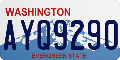 WA license plate AYQ9290