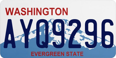WA license plate AYQ9296