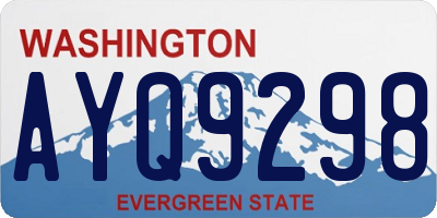 WA license plate AYQ9298