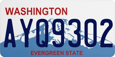 WA license plate AYQ9302