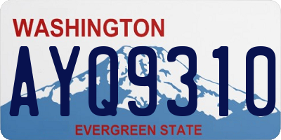 WA license plate AYQ9310