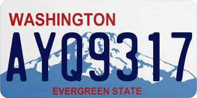 WA license plate AYQ9317