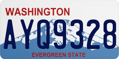 WA license plate AYQ9328
