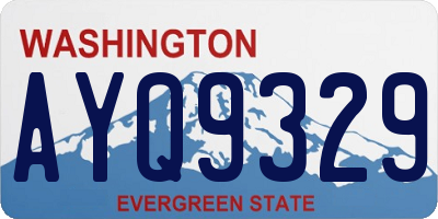 WA license plate AYQ9329