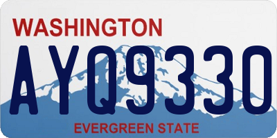 WA license plate AYQ9330