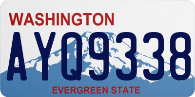 WA license plate AYQ9338