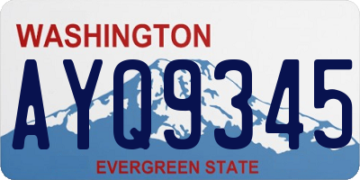 WA license plate AYQ9345
