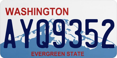 WA license plate AYQ9352