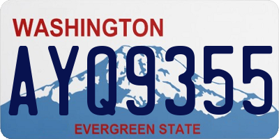 WA license plate AYQ9355