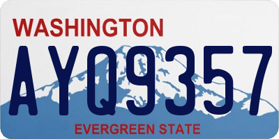 WA license plate AYQ9357