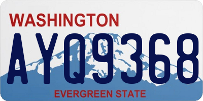 WA license plate AYQ9368
