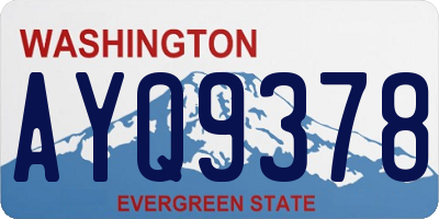 WA license plate AYQ9378