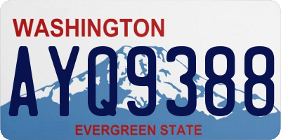 WA license plate AYQ9388