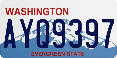 WA license plate AYQ9397