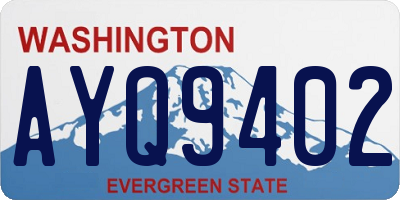 WA license plate AYQ9402