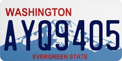 WA license plate AYQ9405