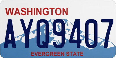 WA license plate AYQ9407