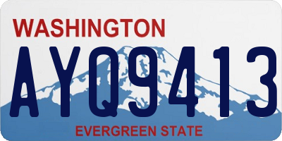 WA license plate AYQ9413