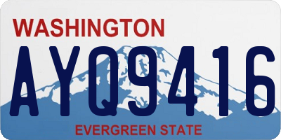 WA license plate AYQ9416