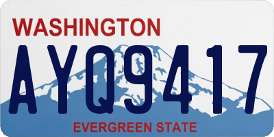 WA license plate AYQ9417
