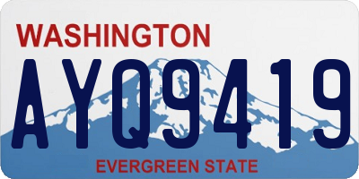 WA license plate AYQ9419