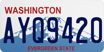 WA license plate AYQ9420