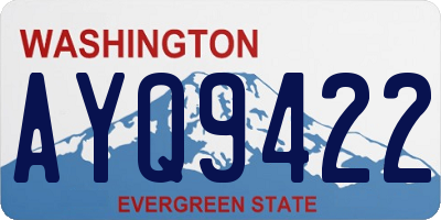 WA license plate AYQ9422