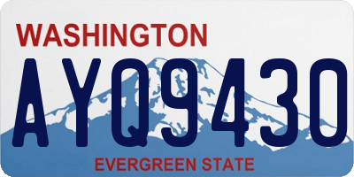 WA license plate AYQ9430