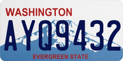 WA license plate AYQ9432