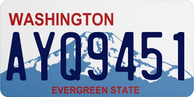 WA license plate AYQ9451