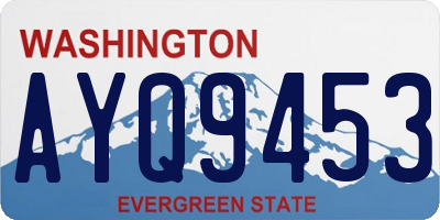 WA license plate AYQ9453