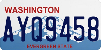WA license plate AYQ9458