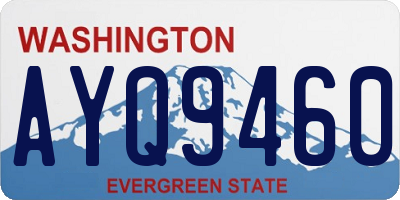 WA license plate AYQ9460