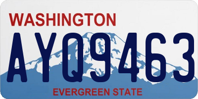 WA license plate AYQ9463