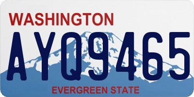WA license plate AYQ9465