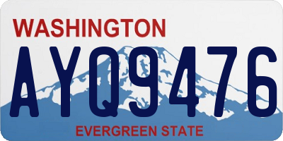 WA license plate AYQ9476