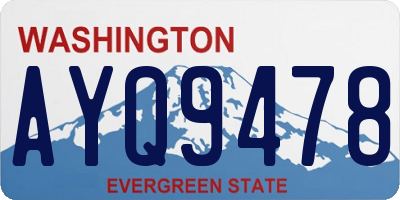 WA license plate AYQ9478