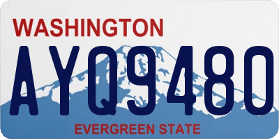 WA license plate AYQ9480