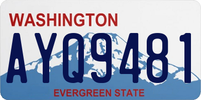WA license plate AYQ9481