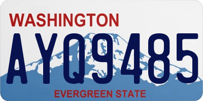 WA license plate AYQ9485